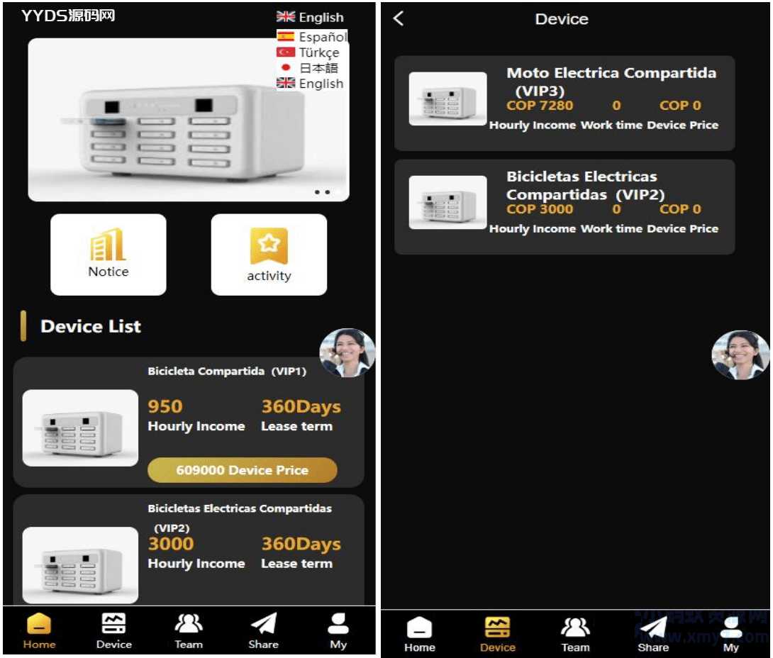 2024最新海外投资理财源码 amazon多语言投资理财系统源码 区块链理财项目平台源码 共享充电宝系统
