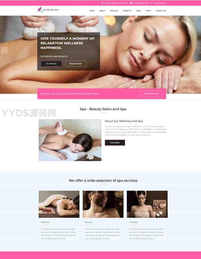 SPA美容沙龙机构网站模板