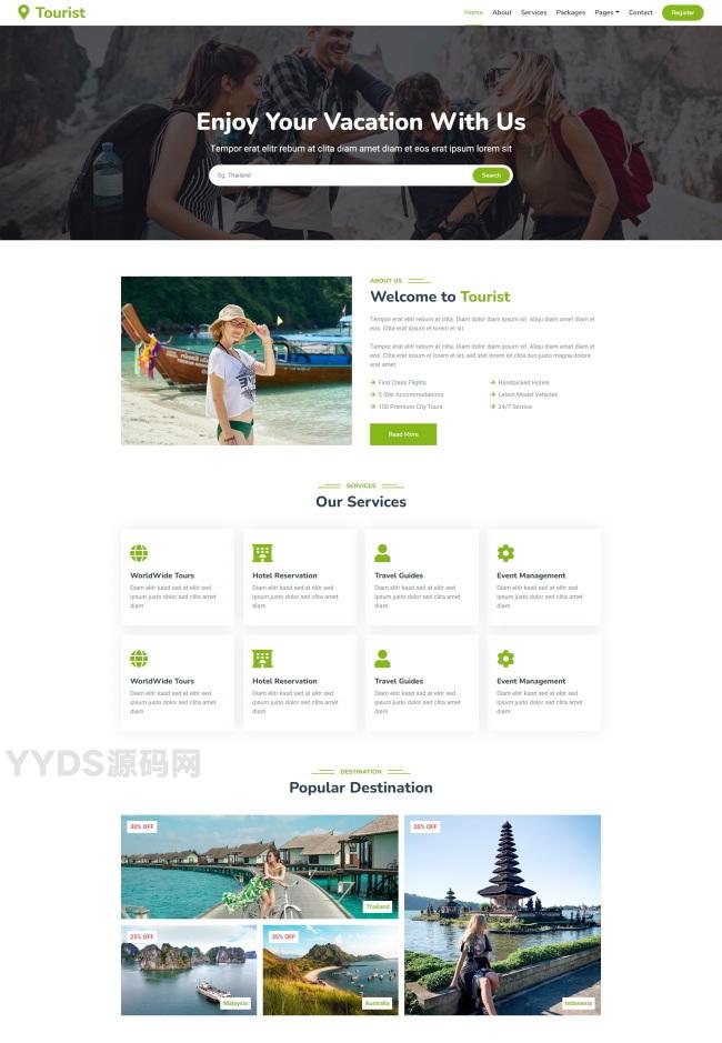 旅行社HTML5网站模板