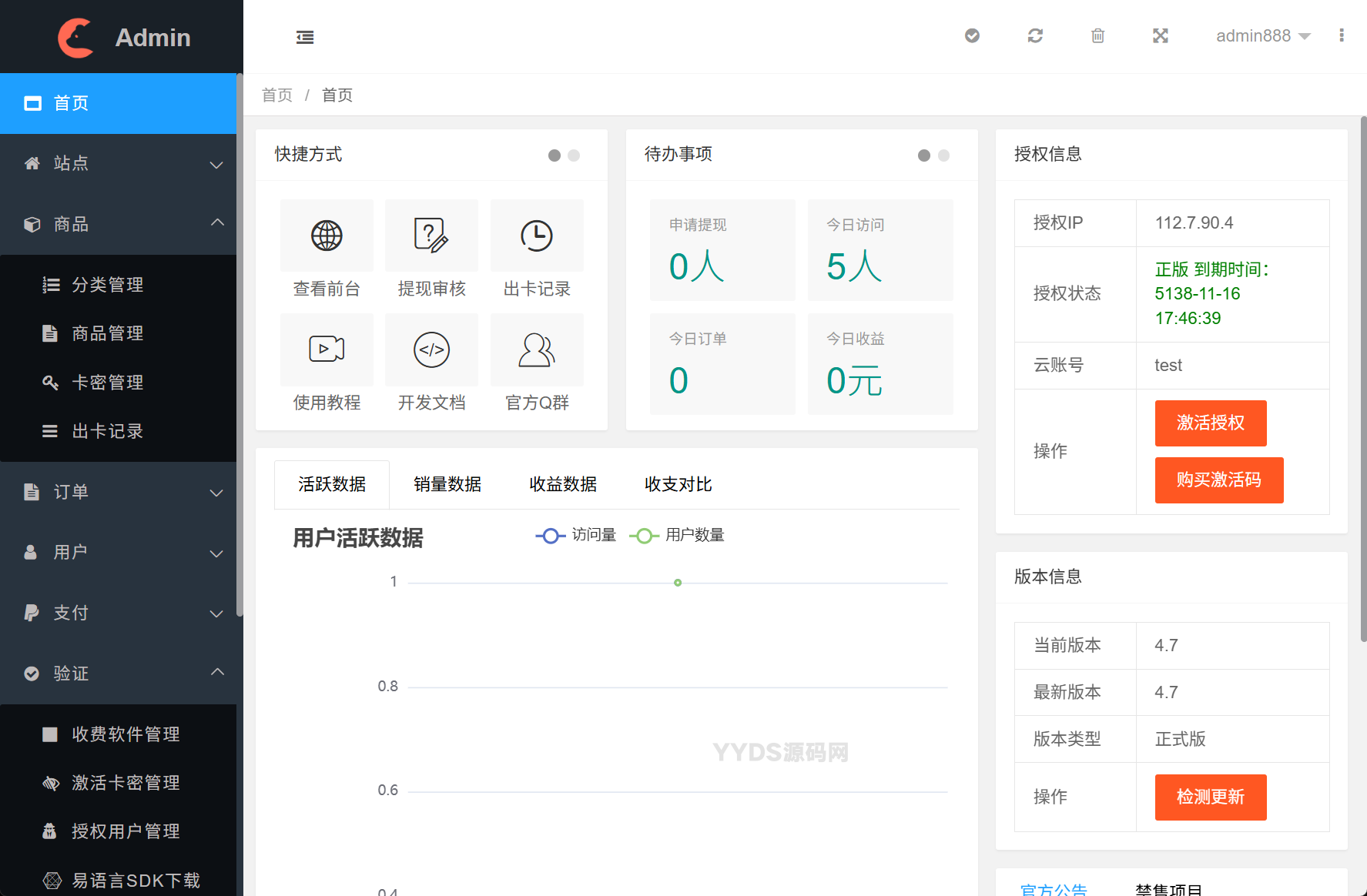 易语言开源酷C发卡网多种支付支持分站