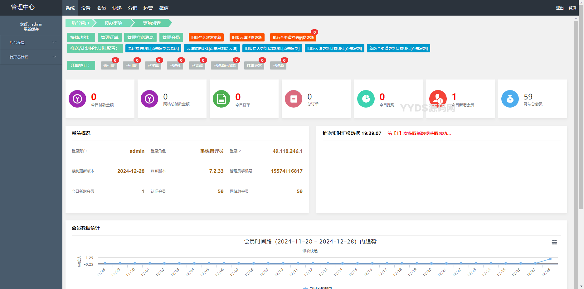 快递寄件小程序平台系统修复版源码
