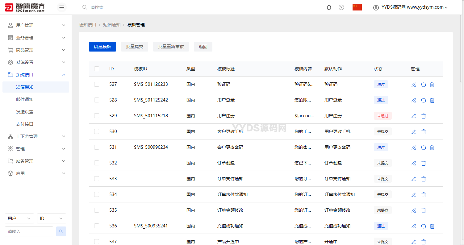 智简魔方业务管理系统v10新版阿里云短信接口插件