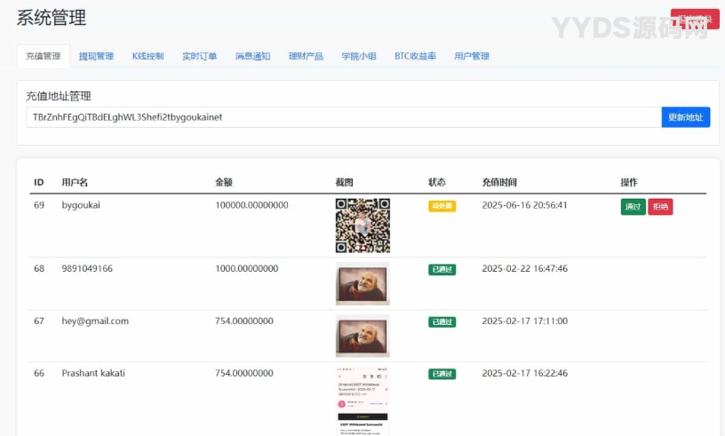 BitTong虚拟货币微交易投资理财源码 前端html+后端PHP