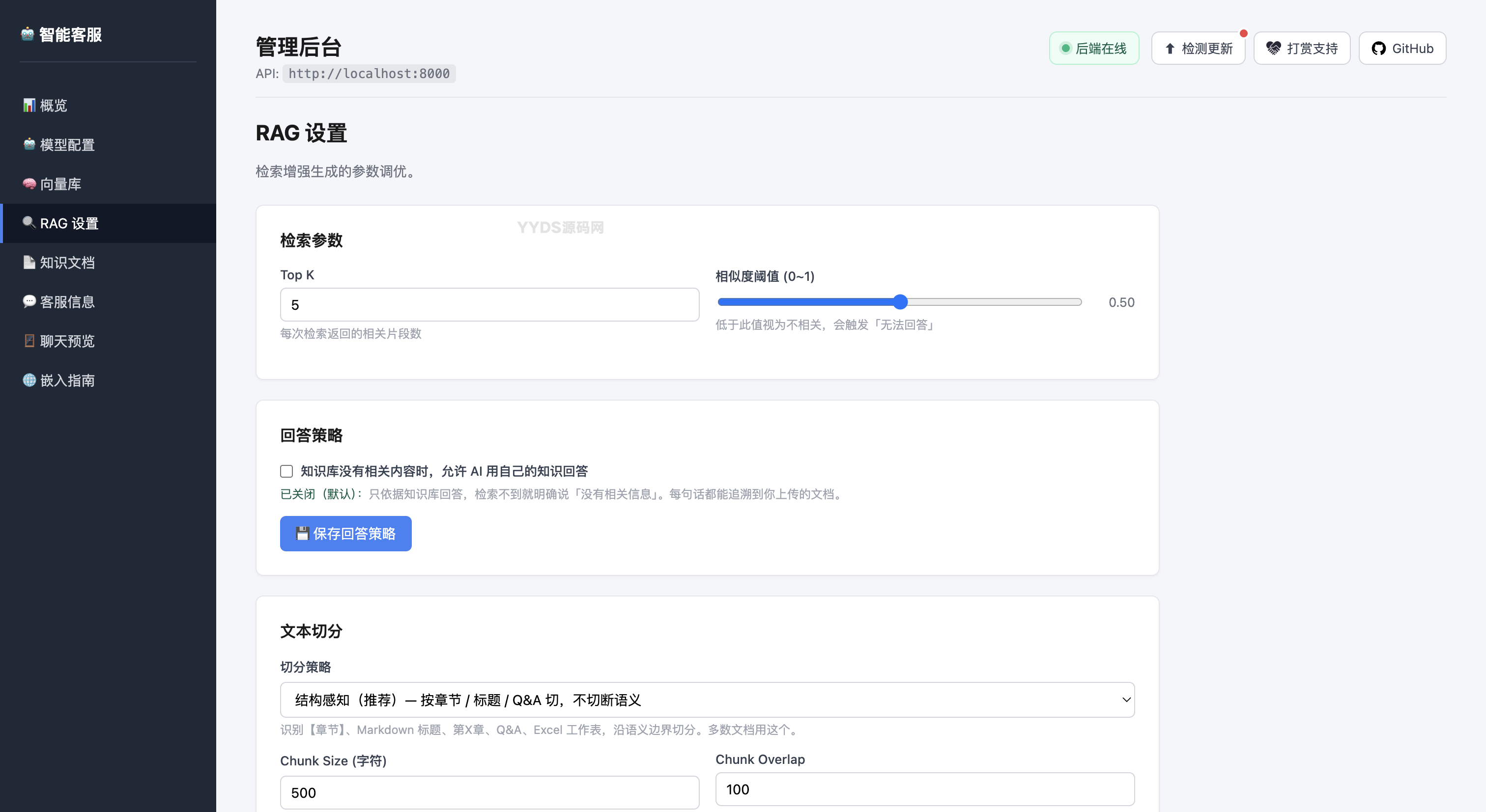 基于Python+RAG智能客服系统源码
