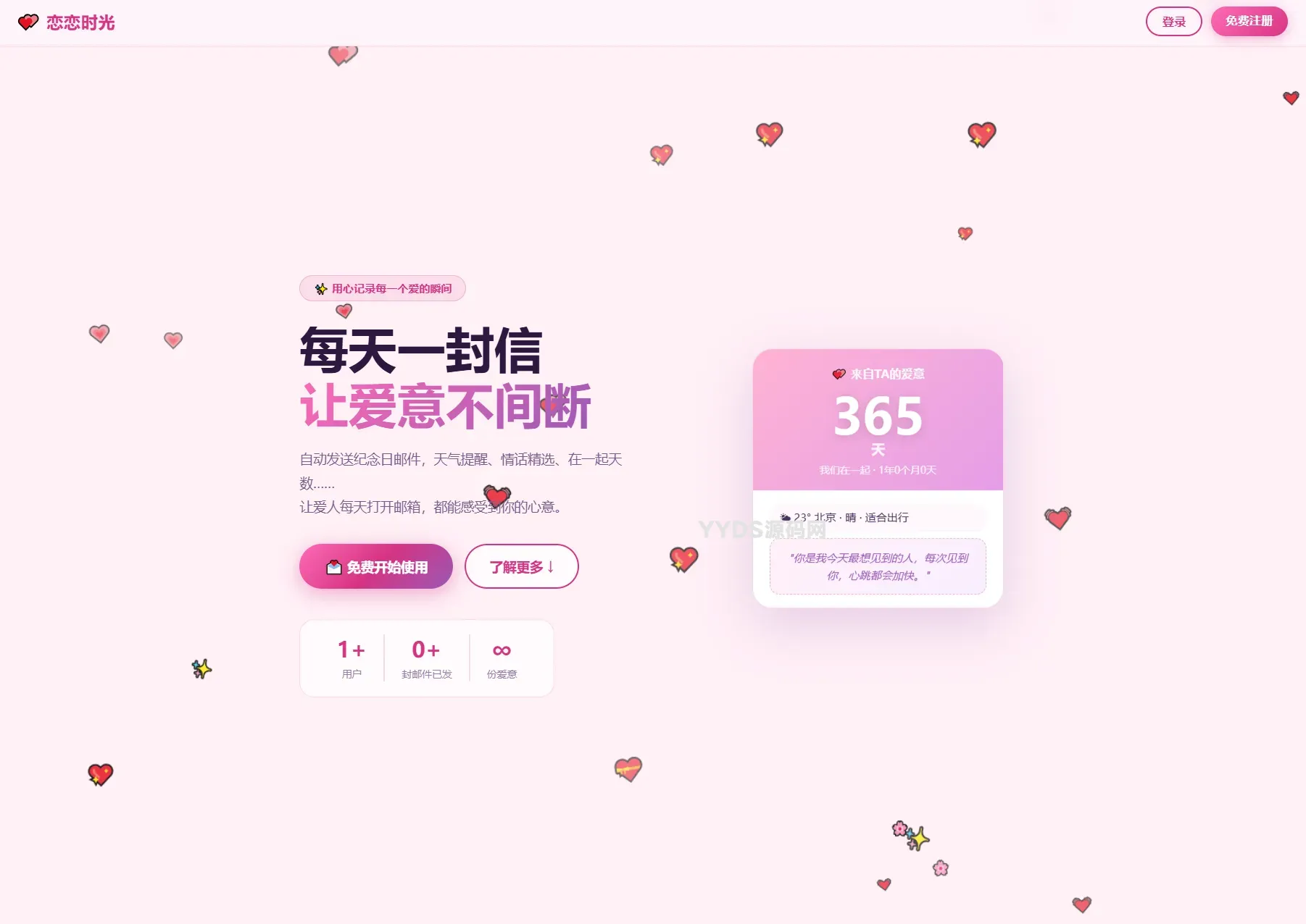 定时自动发邮箱表白纪念日源码